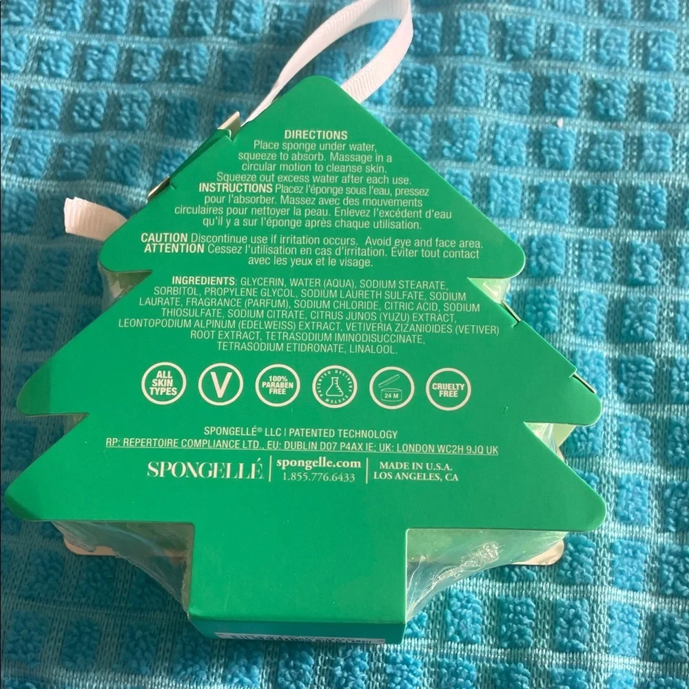 Spongelle Holly Garland Body Wash Infused Buffer - Green